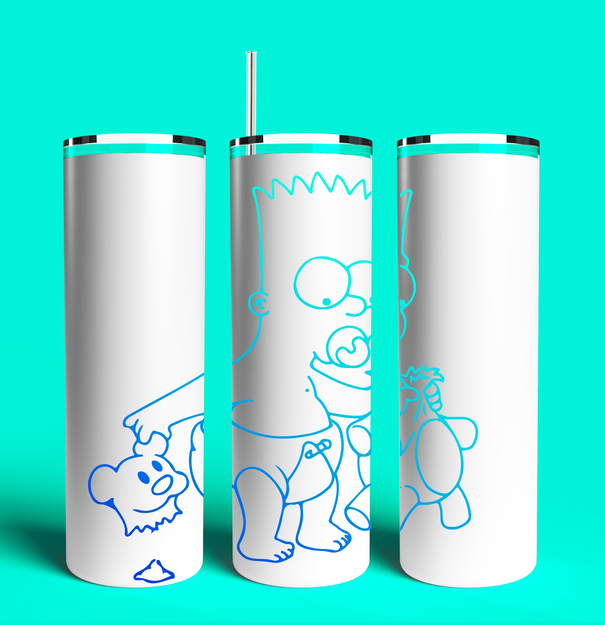 Baby Bart 20oz Skinny Tumbler (Lid and Plastic Straw Included)