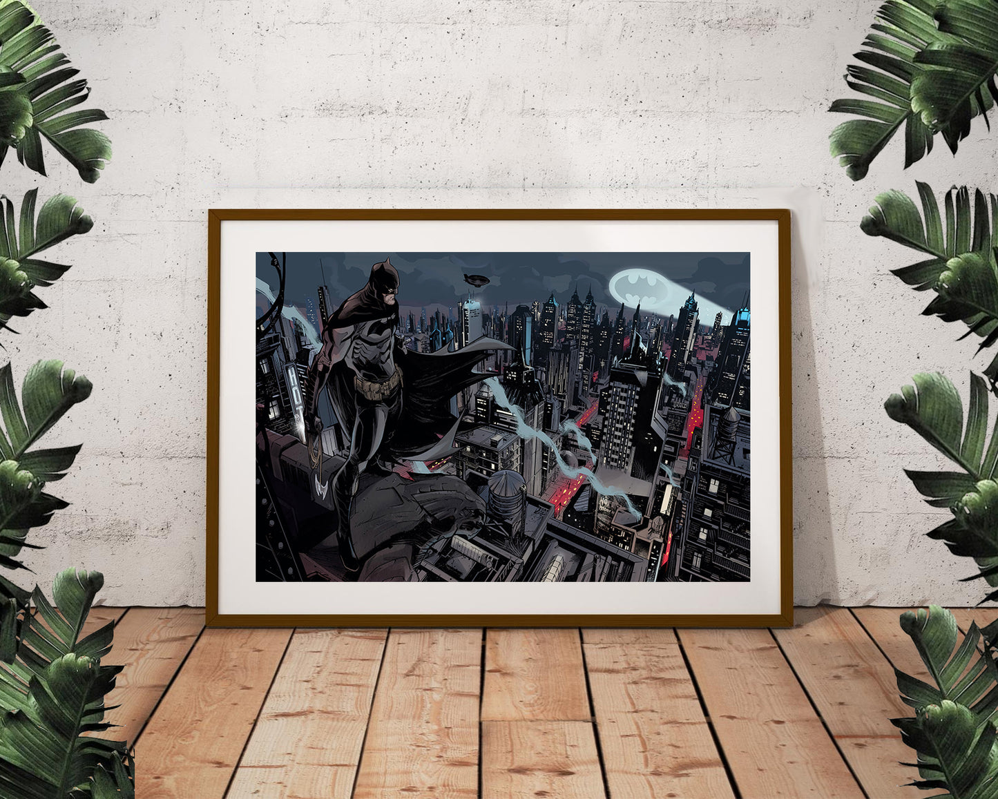 Batman Overlooking Gotham City Poster (24"x36")