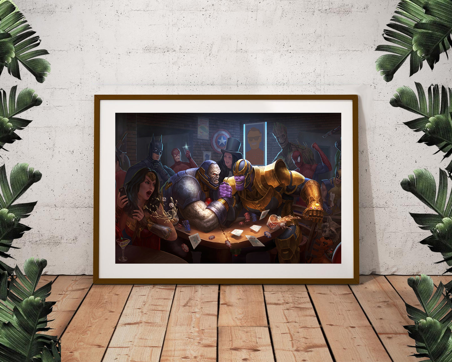 Darkseid vs Thanos Arm Wrestling Portrait Poster (24"x36")