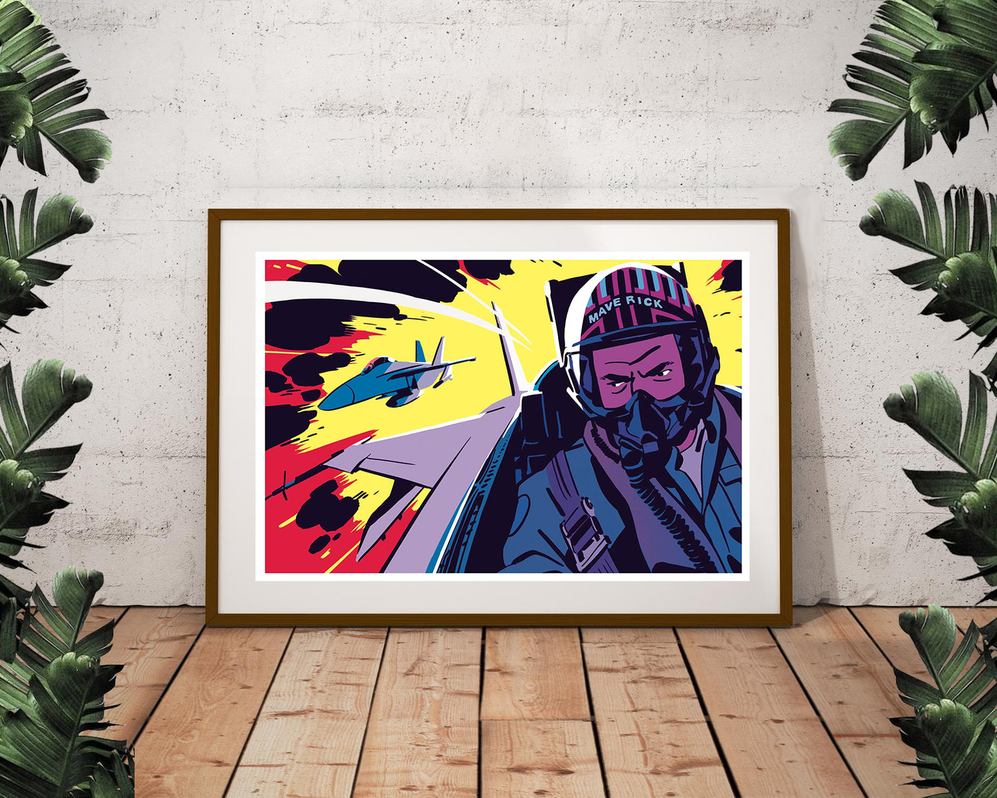 Maverick Top Gun Movie Illustration Poster