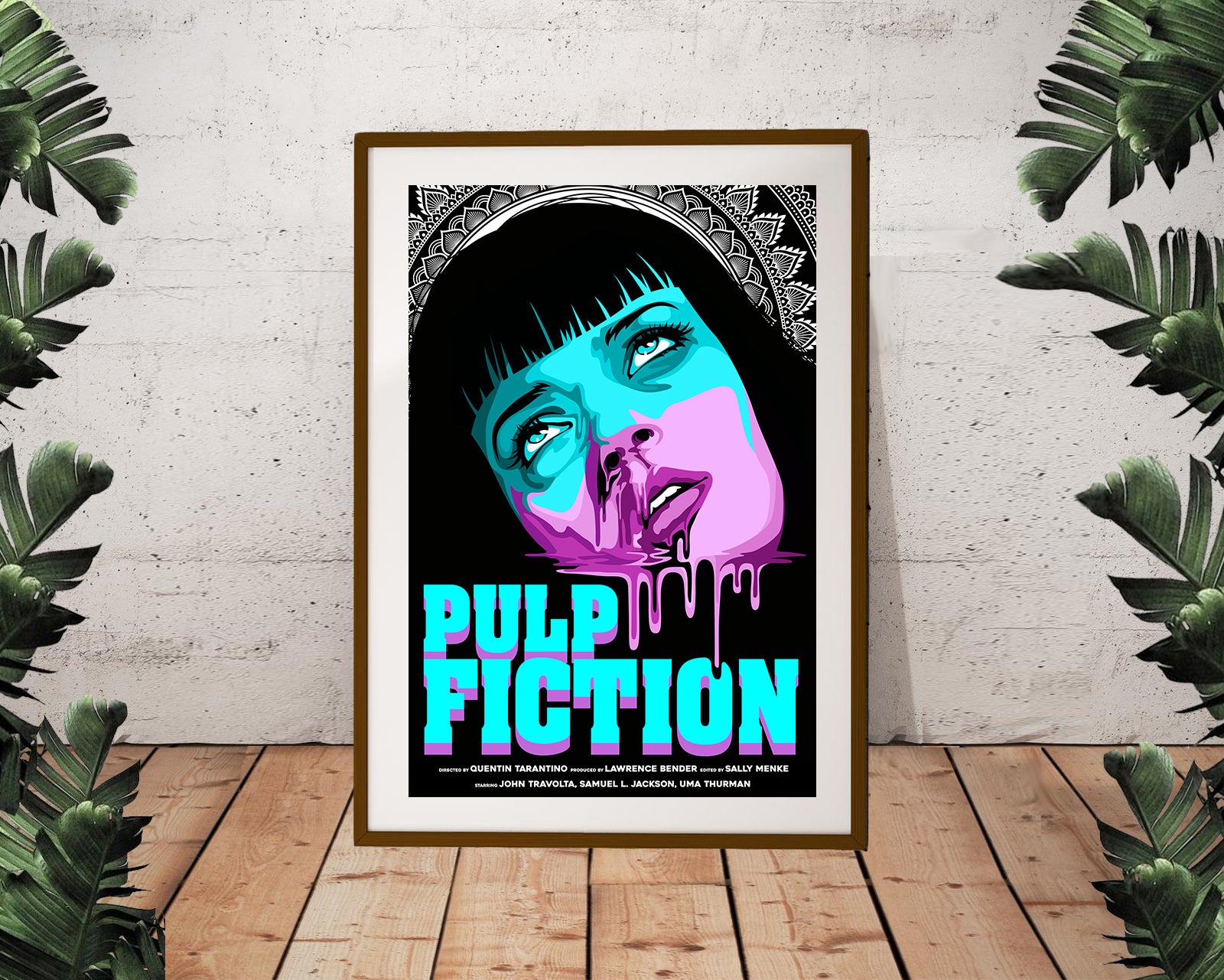 Pulp Fiction Mia Wallace Uma Thurman Movie Poster (24x36) – craftoriumshop
