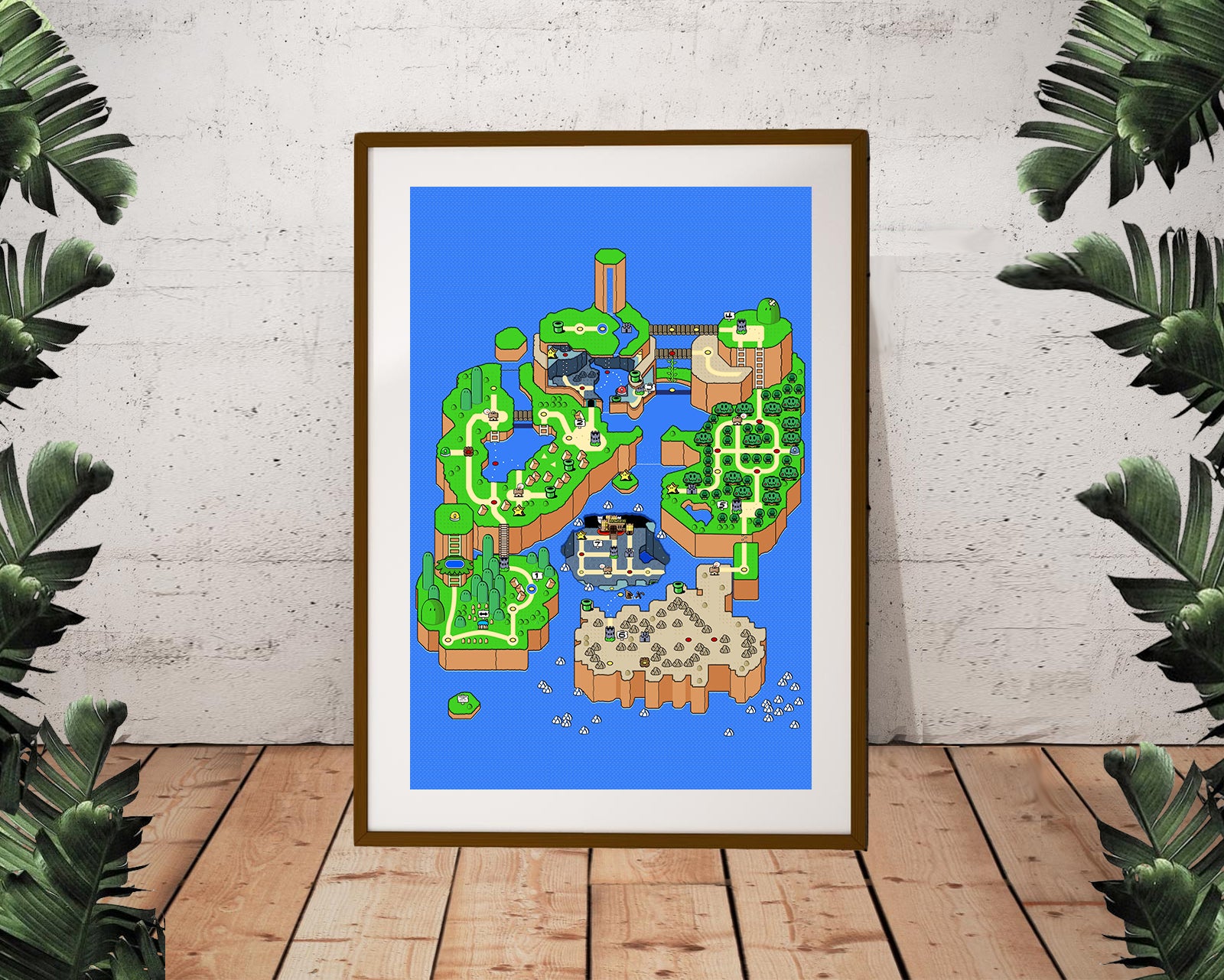 Super Mario World Map Poster 24x36 Craftoriumshop 7440