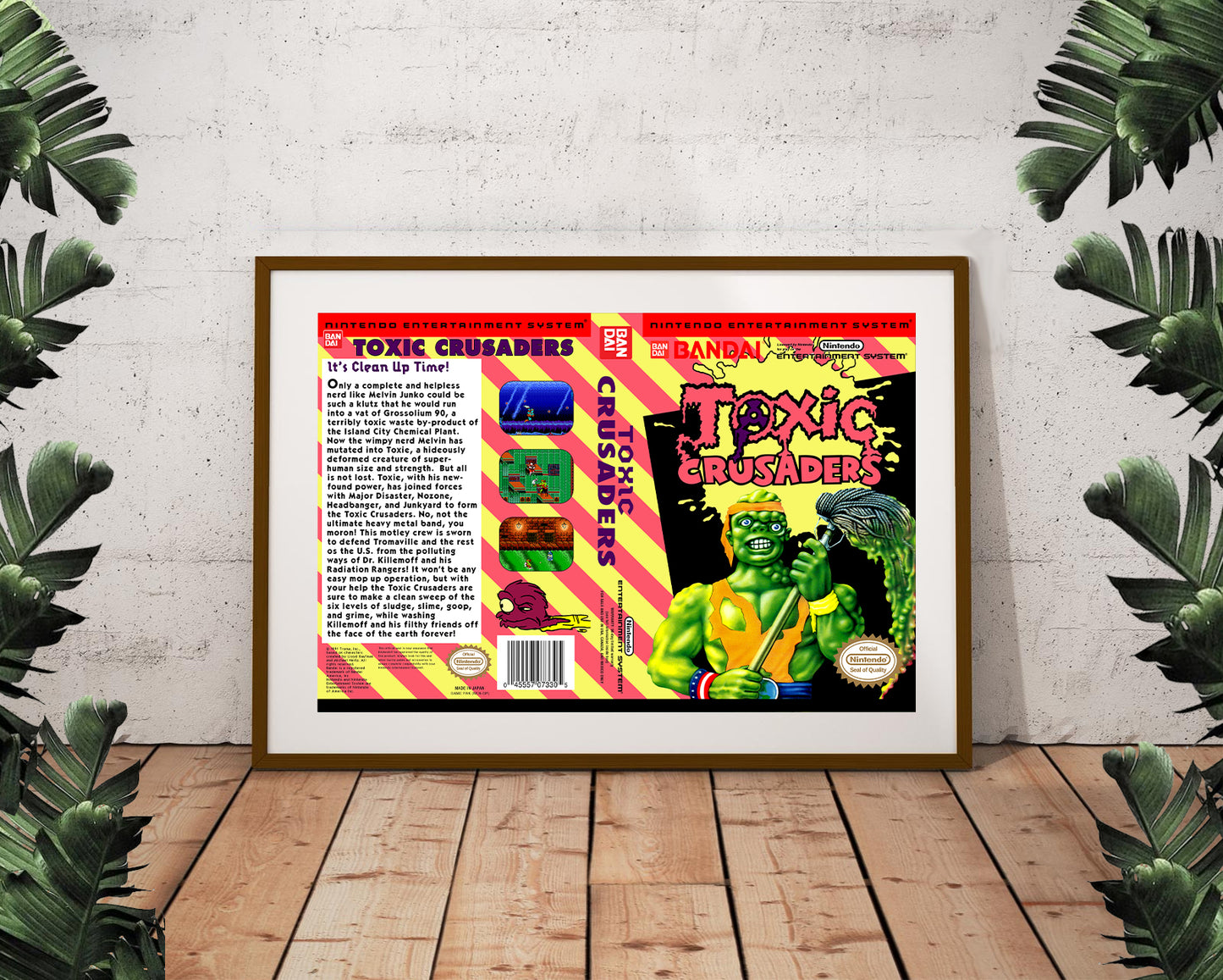 Toxic Crusaders Vintage Nintendo Poster (36"x24")