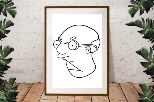 Kirk Van Houten Dignity Face Poster (24"x36")