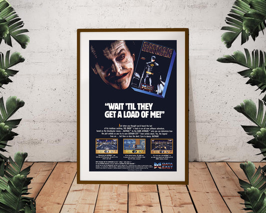 Batman 1990 Nintendo Joker Ad Poster (24"x36")