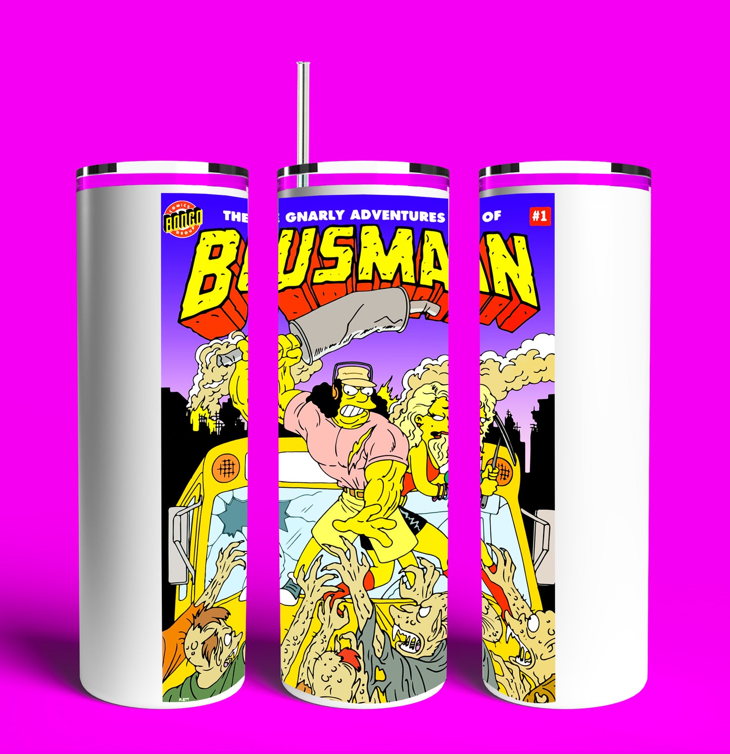 Busman Otto 20oz Skinny Tumbler (Lid and Plastic Straw Included)