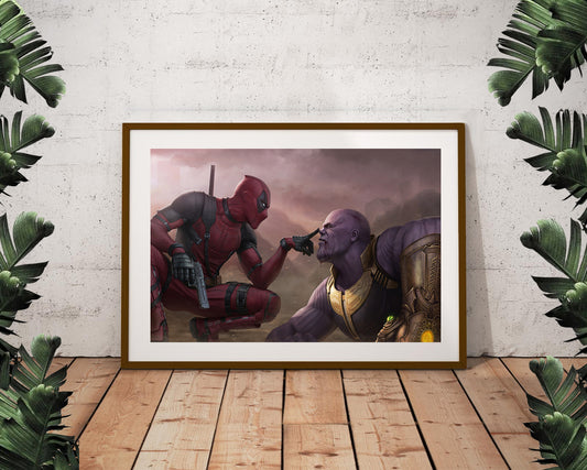 Deadpool vs Thanos Portrait Poster (24"x36")