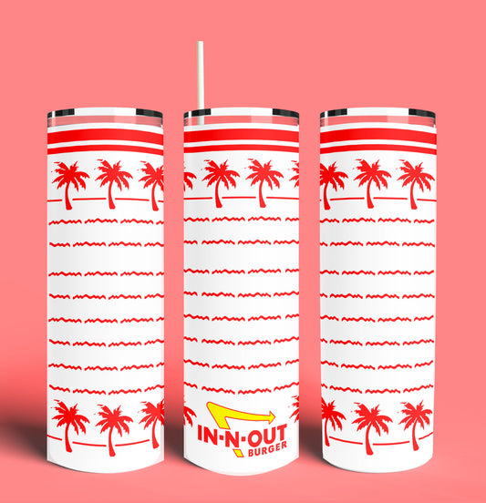 In-n-Out Burger 20oz Tumbler (Lid and Plastic Straw Included)