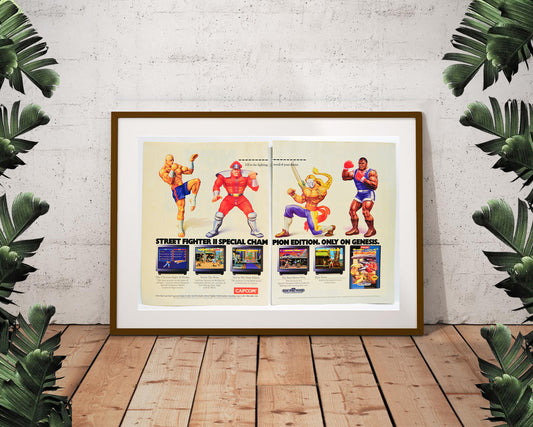 Street Fighter SNES Vintage Poster (24"x36")