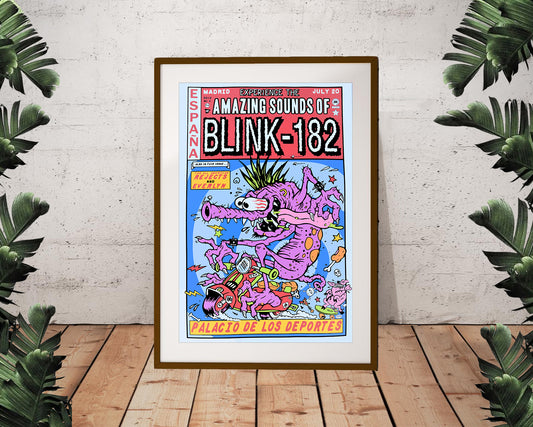 Blink 182 - Spain, Madrid Poster (24”x36”)
