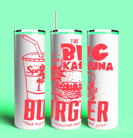 Pulp Fiction - The Big Kahuna Burger 20oz Skinny Tumbler (Lid and Plastic Straw Included)