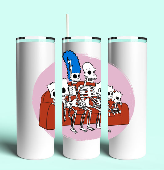 Treehouse of Horror 20oz Skinny Tumbler (Lid and Plastic Straw Included)