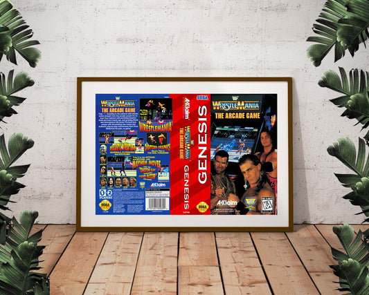 Sega Genesis Wrestlemania The Arcade Game Vintage Poster (36"x24")
