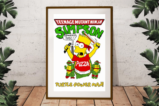 Teenage Mutant Ninja Bart Simpson Poster (24"x36")